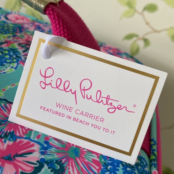 Lilly Pulitzer Insulated Wine Carrier Soft Cooler - Beach Cooler - Picnic - NEW - Picture 2 of 14